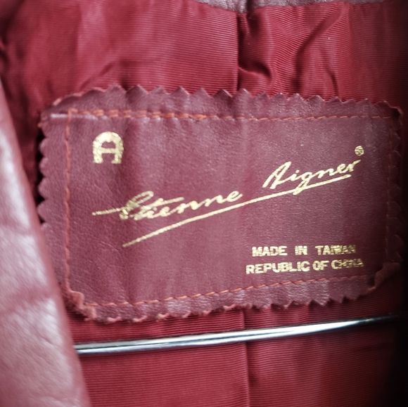 VINTAGE AGNER BELTED JACKET OXBLOOD SZ 10 - Picture 10 of 15